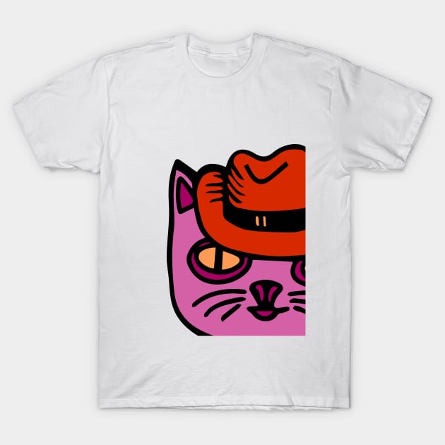 Cat in new lesbian pride colors T-Shirt by teesdottop